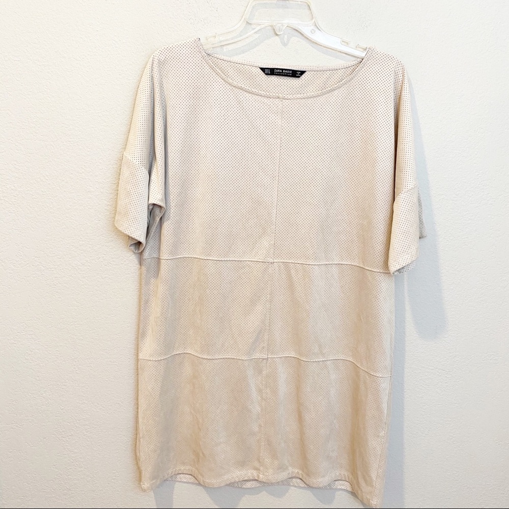 Zara Faux Suede Shift Dress